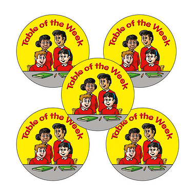 Table Of The Week Stickers (30 Stickers - 25mm)