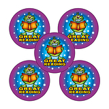 Great Reading Monster Stickers (30 Stickers - 25mm)