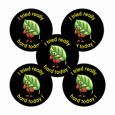 'I Tried Really Hard Today'' Ant Stickers (30 Stickers - 25mm)