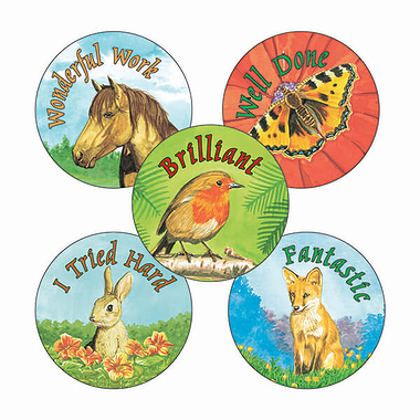 Wildlife Stickers (30 Stickers - 25mm)