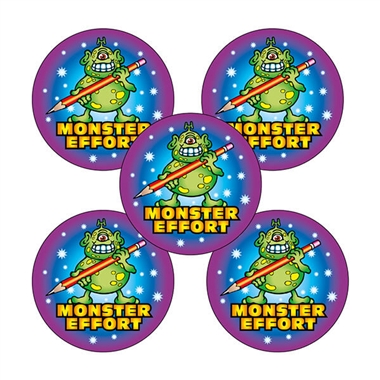 Monster Effort Stickers (30 Stickers - 25mm)