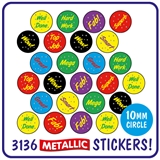3136 Metallic Reward Stickers - 10mm