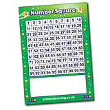 Write & Wipe Number Square Poster (A1 - FREE PEN)
