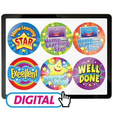 Digital Home Learning Sticker Pack (12 designs)FOLLOW by Email WITHIN 24 hrs