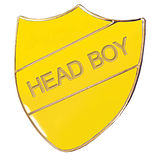 Head Boy Enamel Badge - Yellow (30mm x 26mm)