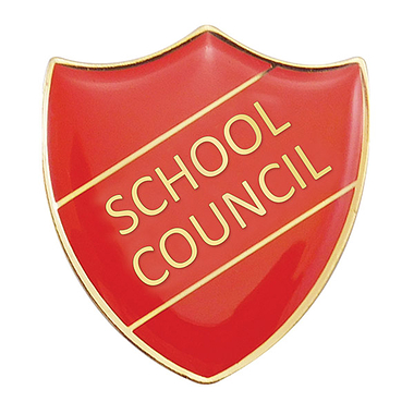 School Council Enamel Badge - Red 