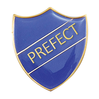 Prefect Enamel Badge - Blue (30mm x 26mm)
