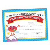 20 Listening to Feedback Growth Mindset Certificates - A5