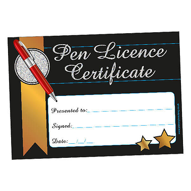 Holographic Pen Licence Certificates (20 Certificates - A5)