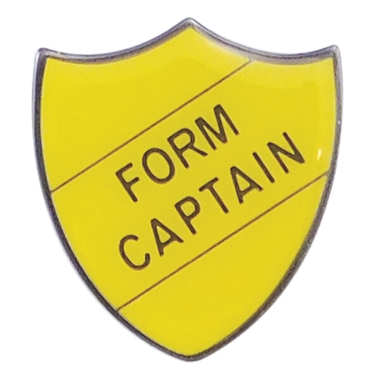 Form Captain Enamel Badge - Yellow (30mm x 26.4mm)