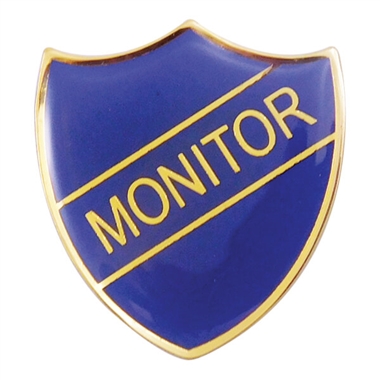 Monitor Enamel Badge - Blue (30mm x 26.4mm)