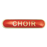 Choir Enamel Badge - Red (45mm x 9mm)