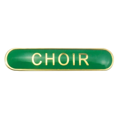 Choir Enamel Badge - Green (45mm x 9mm)
