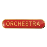 Orchestra Enamel Badge - Red (45mm x 9mm)