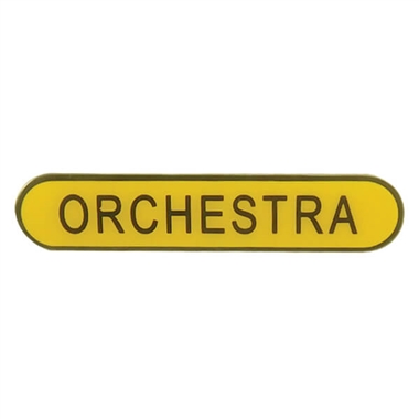 Enamel Orchestra Bar Badge - Yellow - 45 x 9mm