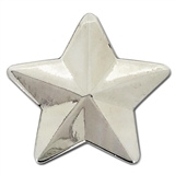 Silver 3D Star Badge - Silver Metal