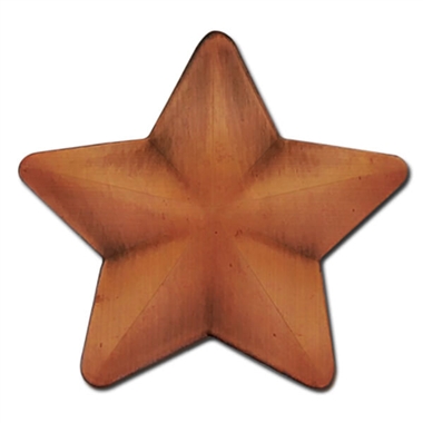Metal Bronze Star 3D Badge - 25mm