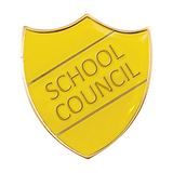 School Council Enamel Shield Badge - Yellow 