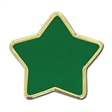 Enamel Star Badge - Green