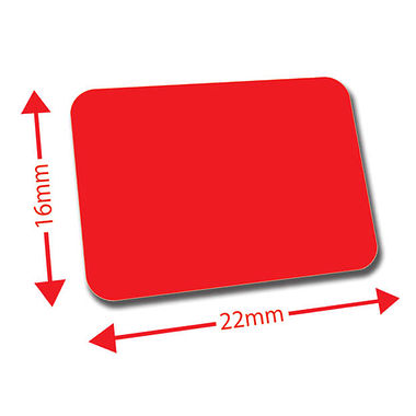 Mini Library Labels - Red (120 Labels - 22mm x 16mm)