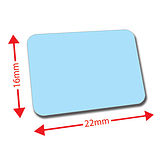 120 Library Labels - Light Blue - 22 x 16mm