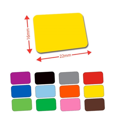 Library Labels - Available in 12 colours (120 labels - 22mm x 16mm)