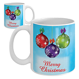 Merry Christmas - Ceramic Mug (Baubles)