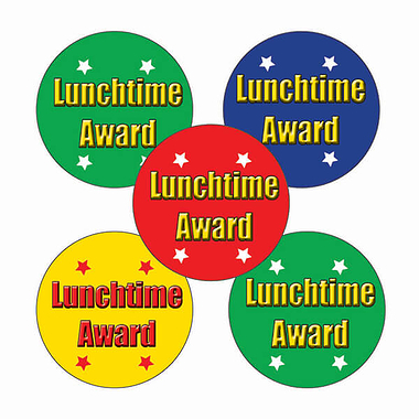 70 Lunchtime Award Stickers - 25mm