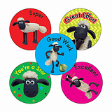 Shaun the Sheep Stickers (70 Stickers - 25mm)