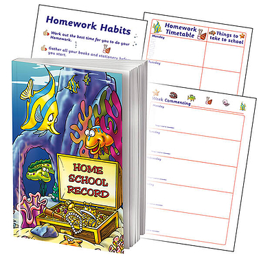 Home School Record Book - Underwater (A5 - 88 Pages)