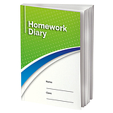 Homework Diary - Green - A5