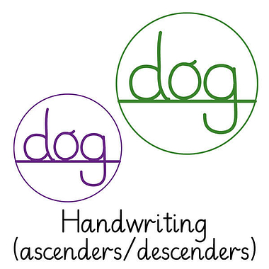 Pedagogs Marking Stamper - Ascenders/Descenders (20mm)