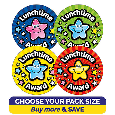 Fruity Scented Stickers Value Pack - Lunchtime Award (32mm)