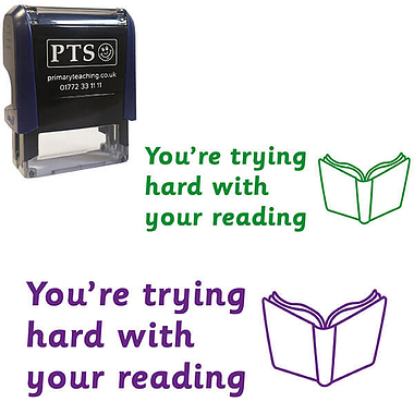 You're Trying Hard with Your Reading Stamper - 38 x 15mm
