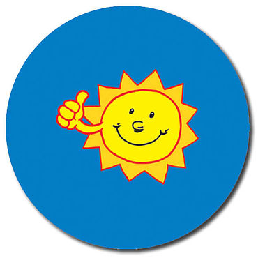 Personalised Sun Stickers (35 per sheet - 37mm)