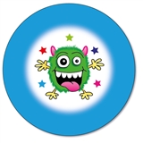 Personalised Monster Stickers (35 per sheet - 37mm)