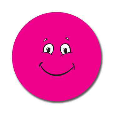 Personalised Pink Face Stickers (70 per sheet - 25mm)