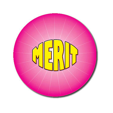Personalised Merit Stickers - Pink (70 per sheet - 25mm)