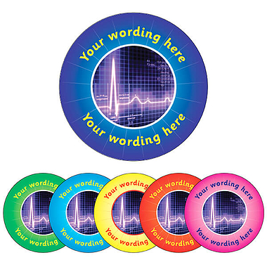 Personalised Pulse Stickers (70 per sheet - 25mm)