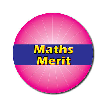 Personalised Maths Merit Stickers - Pink (70 per sheet - 25mm)