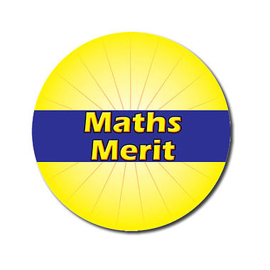 Personalised Maths Merit Stickers - Yellow (70 per sheet - 25mm)