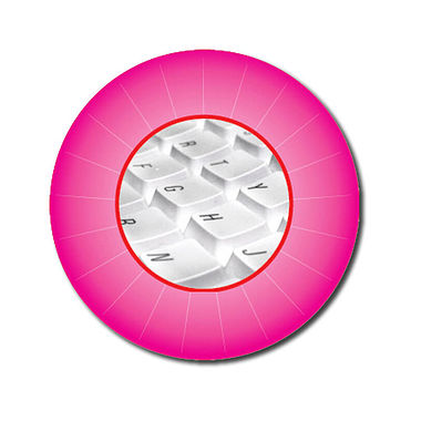 Personalised Keyboard Stickers - Pink (70 per sheet - 25mm)