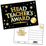 Head Teacher's Award Postcards - Black and Gold (20 Postcards - A6)