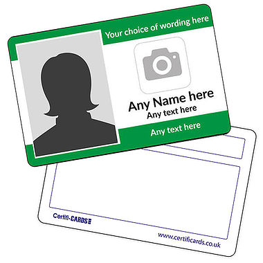 Upload Your Own Image and Logo Border ID Card - Eco