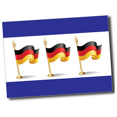 Personalised German Flag Postcard - Blue (A6)