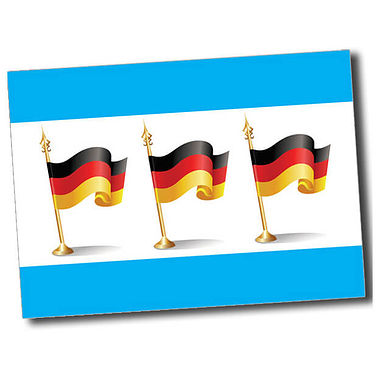 Personalised German Flag Postcard - Cyan (A6)