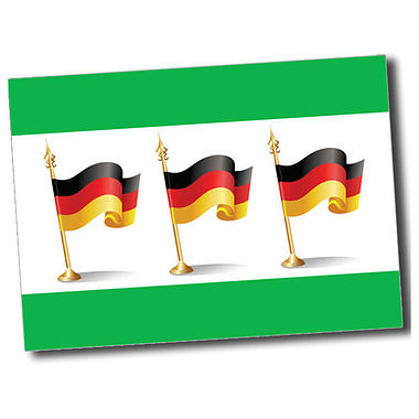 Personalised German Flag Postcard - Green - A6