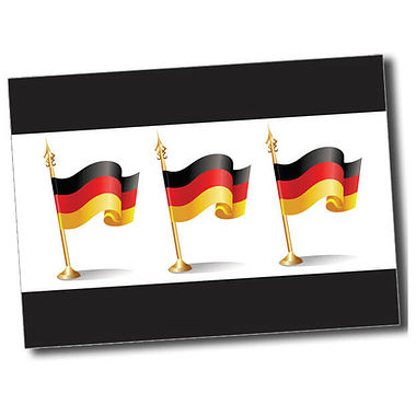 Personalised German Flag Postcard - Black (A6)