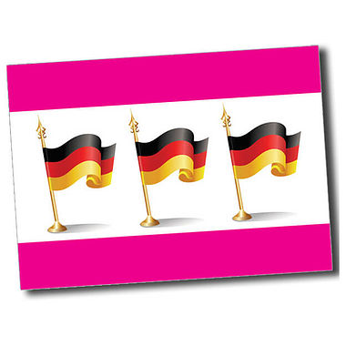 Personalised German Flag Postcard - Pink - A6