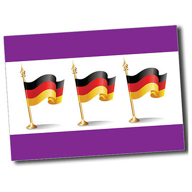 Personalised German Flag Postcard - Purple (A6)